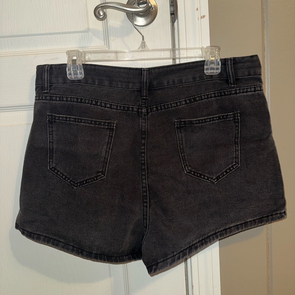 Shein Black Single Button Split Hem Stretch Denim… - image 3